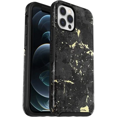 Cover Iphone 12 Pro Max Symmetry(Enigma Otterbox - Blacl/Gold)